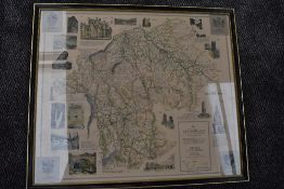 Wainwright. A Map of the County of Westmorland. Second edition, coloured. Framed and glazed. (1)