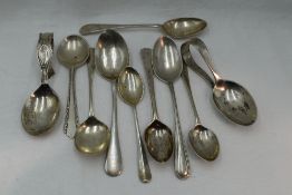 A selection of HM silver baby spoons and teaspoons, approx 179g