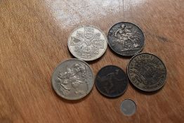 A small collection of GB Coins including 1937 Crown and a 1893 Crown
