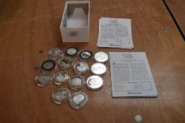 A collection of 1 Gibraltar and Channel Islands Silver 5 Pound Coins along with 3 Silver 2 Pound
