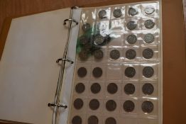 A Album of GB Coins including Farthings, Half Pennies, Pennies and Sixpences