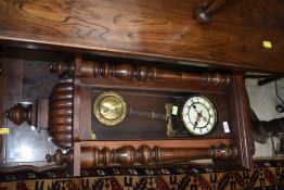 An early to mid 20th Century mahogany cased Vienna wall clock