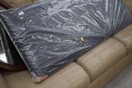 A modern leatherette headboard as new, double width approx. 140cm