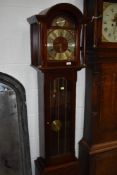 A modern mahogany cased longcase clock