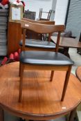 A set of four vintage teak G plan or similar dining chairs