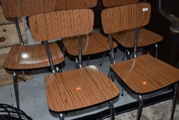 A set of five vintage kitchen chairs