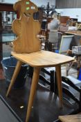 A rustic hall chair