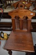 Two ecclesiastical pitch pine communion chairs