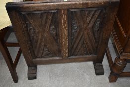 A period oak panel firescreen