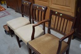 Three near matching 19th Century mahogany dining chairs