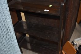 An early 20th Century oak bookshelf of small proportions, width approx. 55cm