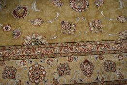 A modern belgian rug, cream ground, approx. 330 x 240cm