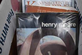 A box of reference volumes, of furniture and collectable pottery interest