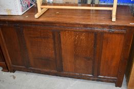 A Period oak 4 panelled kist/bedding , dimensions approx. W154 D60 H82cm