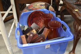 A selection of miscellaneous including mirror, mosaic vase etc