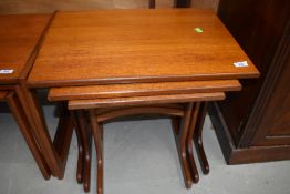 A vintage G plan style teak nest of three tables