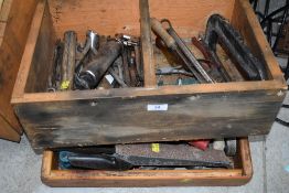 Two trays of vintage tools