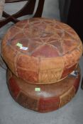 Two vintage pouffes