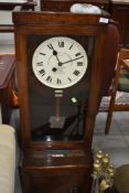An early 20th Century oak cased time recorder clock, factory or office, dial bearing name '