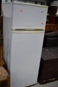A compact fridge freezer