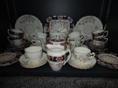 Two part tea services, including Royal Albion and white glaze victrion with white detail