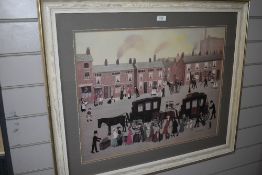 A large full colour print of twon scene after Helen Bradley