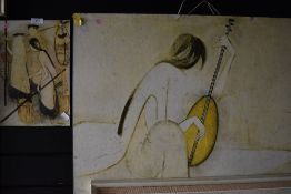 Two modernist style prints on board