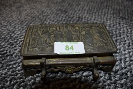 A vintage chinese or similar ink well stand with two liners.