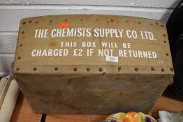 A vintage handled box 'The chemists' supply Co.LTD'