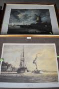Two large size nautical theme prints