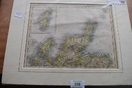 A vintage map print of Scotland Orkney Islands