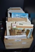 A box full of stamps, 1960s to 1980s predominantly.