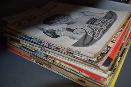 A selection of Robert crumb and Fritz the cat comic books.