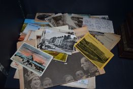 A selection of local interest postcards, also included are a copy of the sphere dated 1916 and a