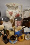 A selection of ceramics including Victorian jugs and similar