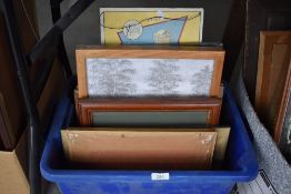 A selection of prints and picture frames