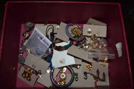 A selection of costume jewellery earrings