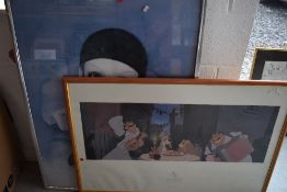 Two poster prints including Mira Fujita and Disney Lady and the Tramp