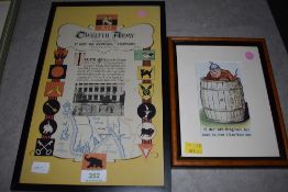 Two military prints including Twelfth Army interest