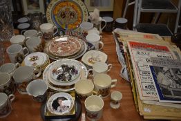 A selection of antique and later coronation and royal memorabilia including Queen Victoria and
