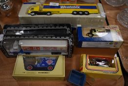 A selection of die cast model toy cars including Britains and Corgi