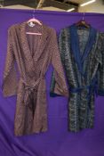 Two gents vintage Tootal dressing gowns.