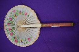 A mid 19th century fan 'The suprise bouquet'.