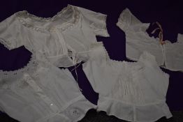 Four Victorian/Edwardian corset covers/bodices, beautiful details throughout with pin tucks,