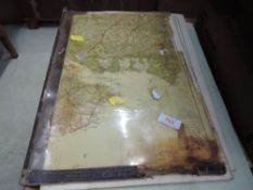 An interesting selection of the times contour motoring map of England, 3' to the mile,sheets one