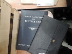 A Bentley 4.5 litre handbook and service instruction for Bentley cars.