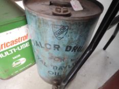 A Valor Royal Daylight oil drum with brass tap and filler cap, around 1930s.