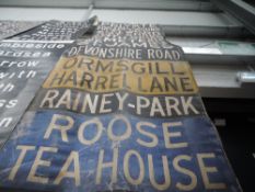 An original bus destination blind of local interest for barrow town and surrounding area.