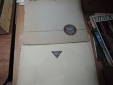 A lea Francis 18 saloon brochure and an Alvis aero engine pamphlet.