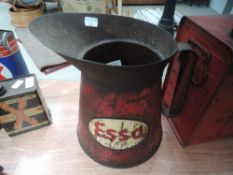 A vintage 1960s commercial Esso gallon Oil jug.